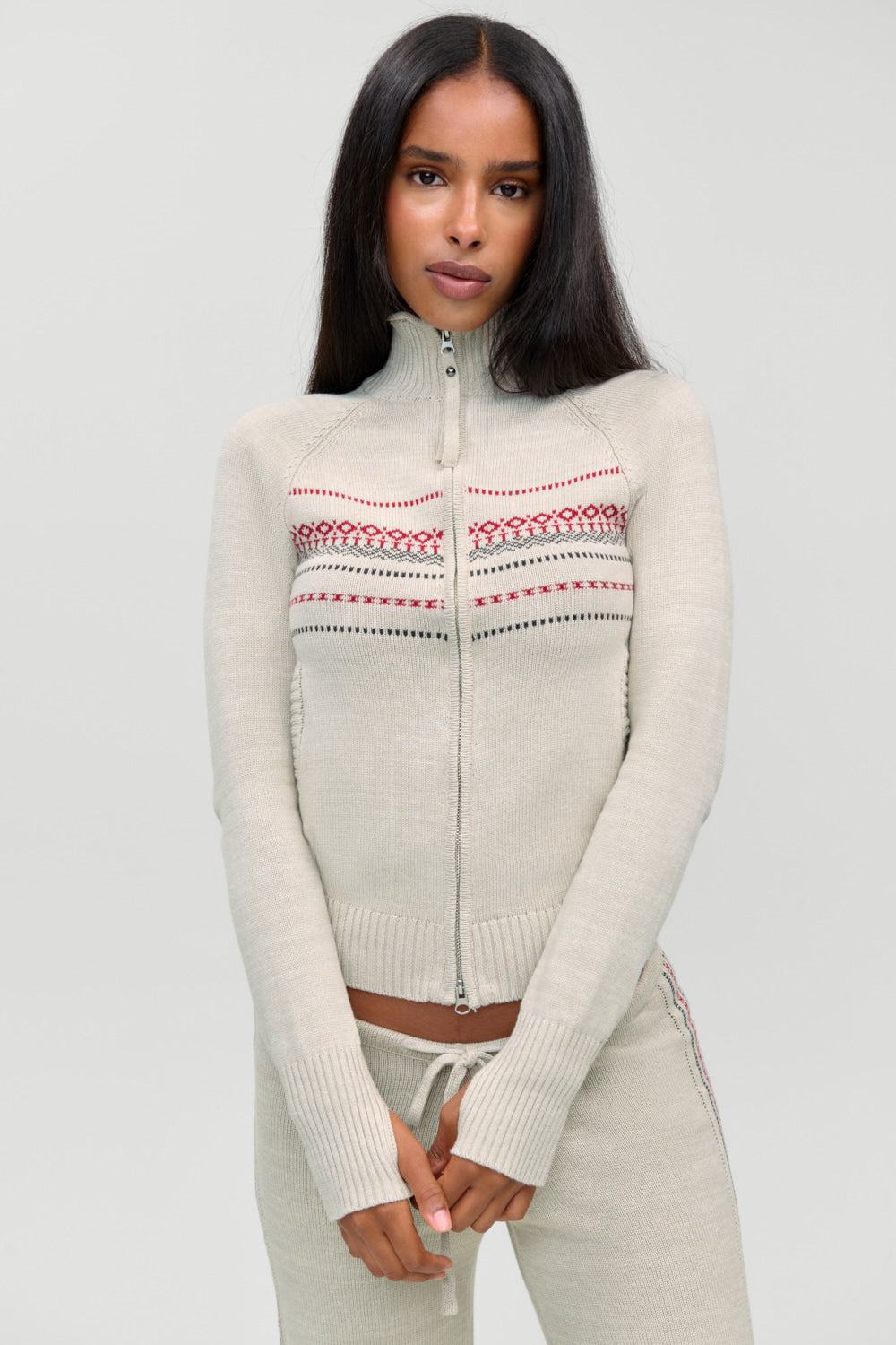 Kingston Cotton Knit Zip Up  Taos