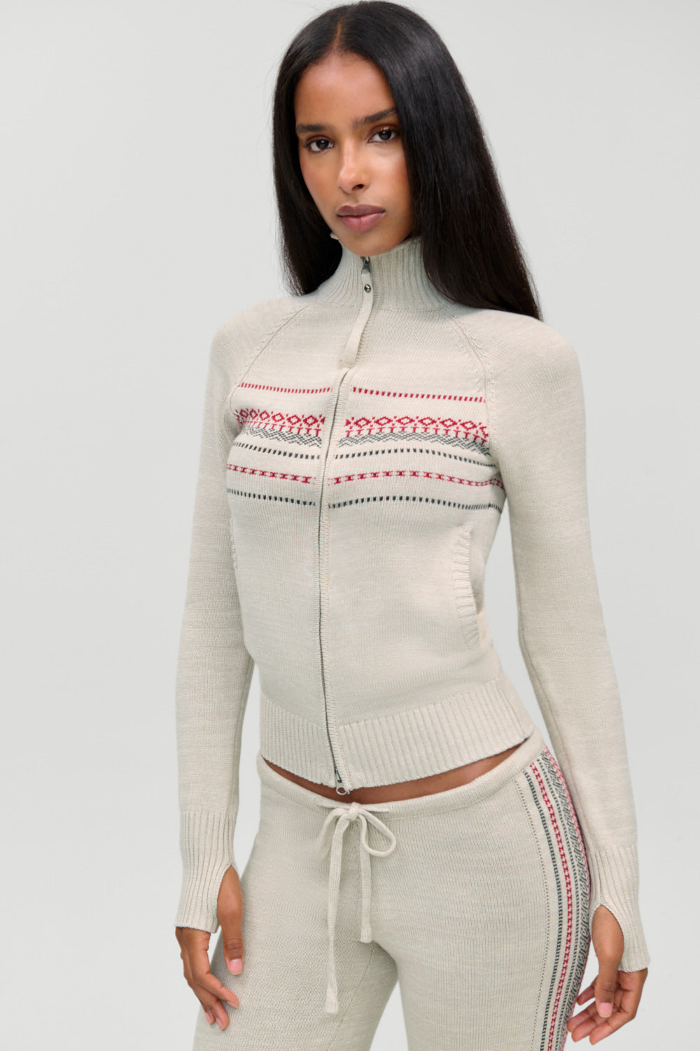 Kingston Cotton Knit Zip Up  Taos
