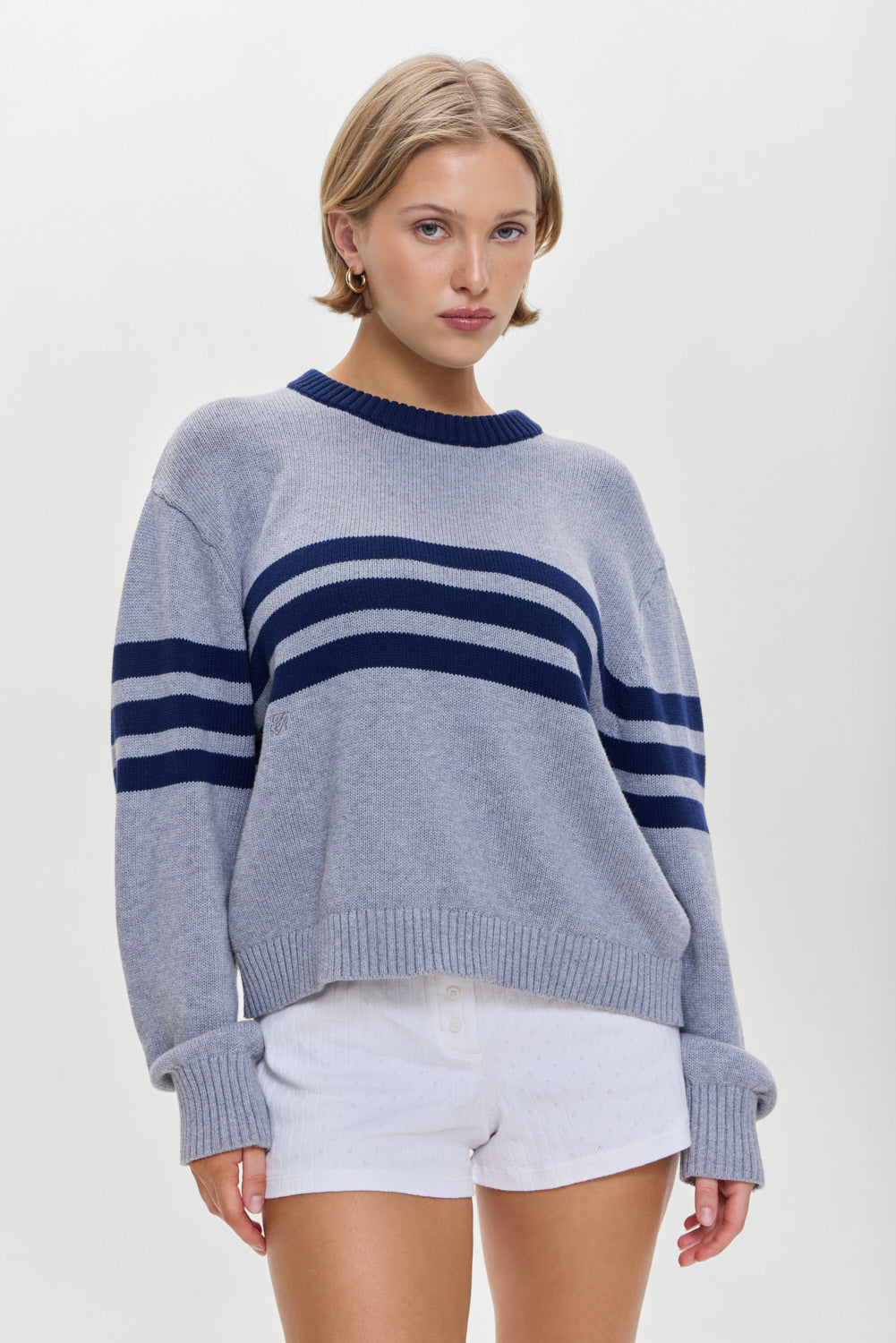 Kip Oversized Crewneck Sweater  Rain Cloud