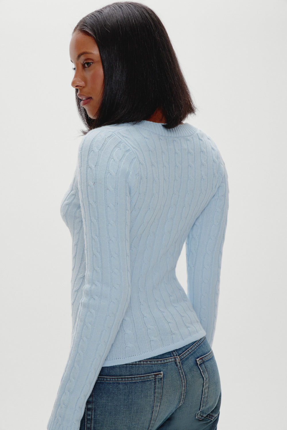 Kit V Neck Knit Sweater  Daydream