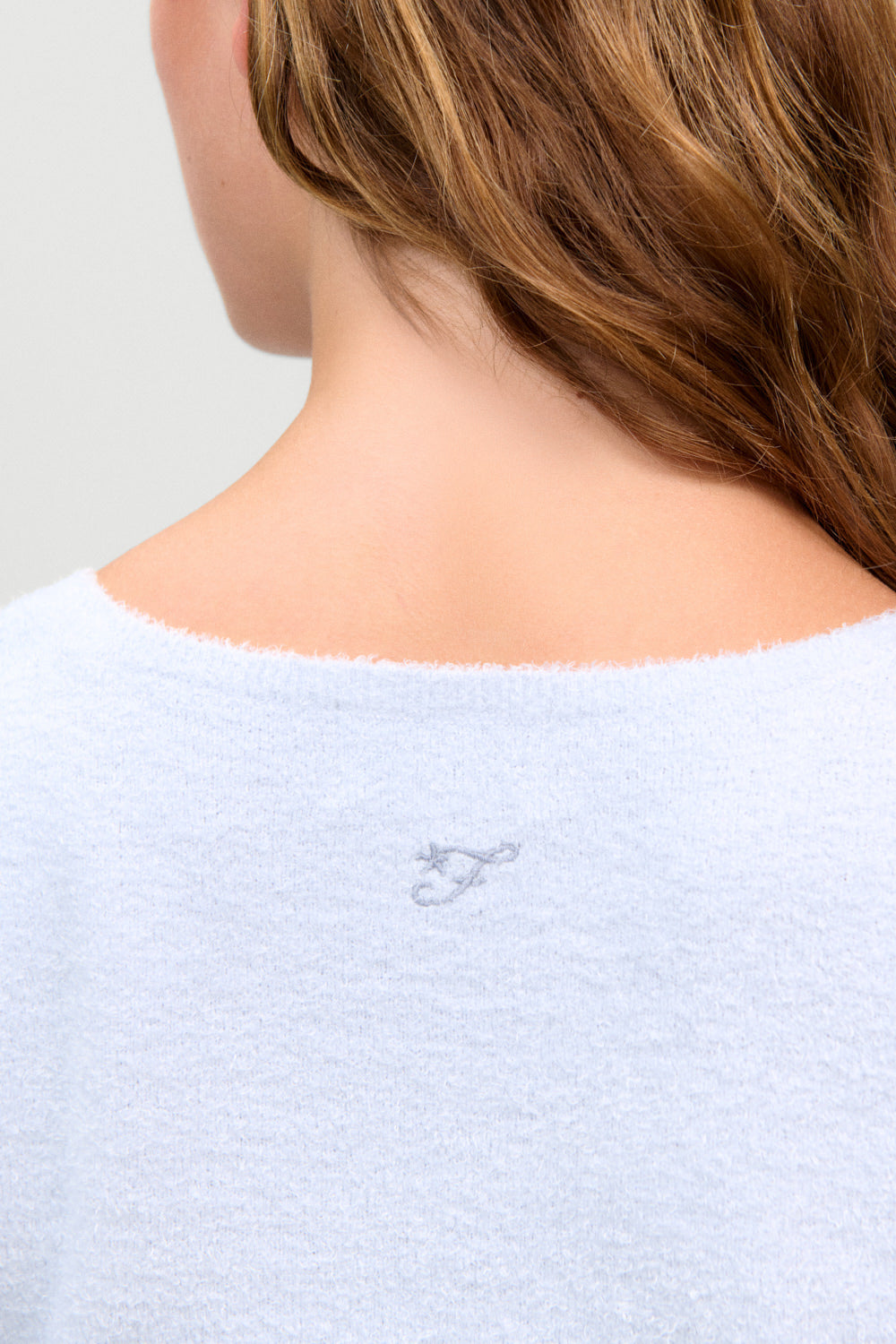 x Barefoot Dreams Kit V Neck Sweater  Ocean Mist