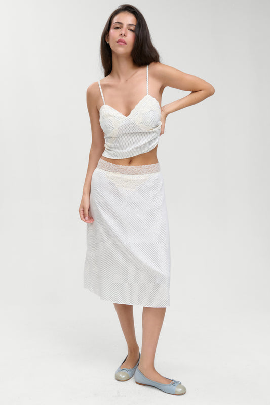 Product--Laura Silk Midi Skirt - French Pearl