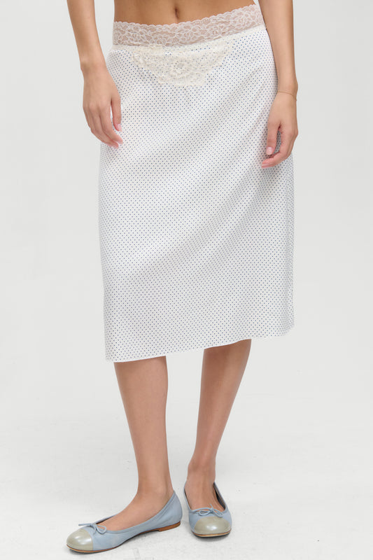 Product-Hover--Laura Silk Midi Skirt - French Pearl