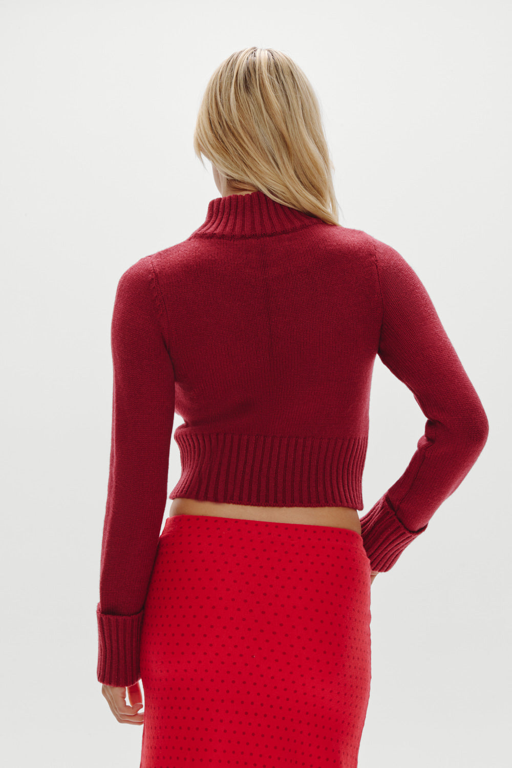 Laurel Knit Turtleneck Sweater  Rosewood