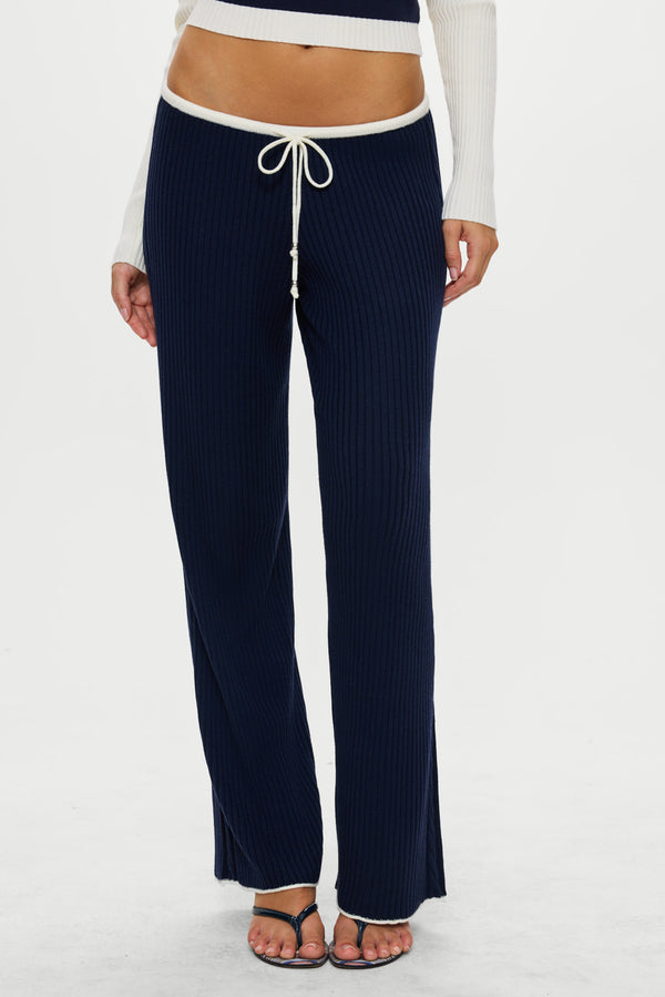 Lochlin knit pants -  deep sea