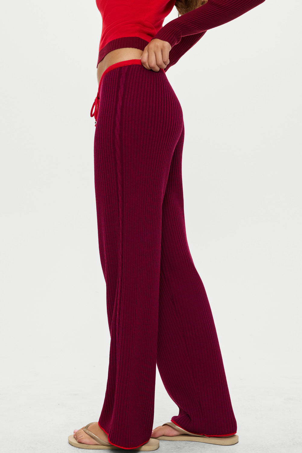 Lochlin Knit Pants  Pomegranate