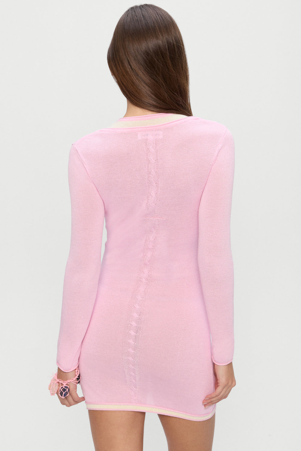 Logan Knit Mini Dress  Pink Cloud