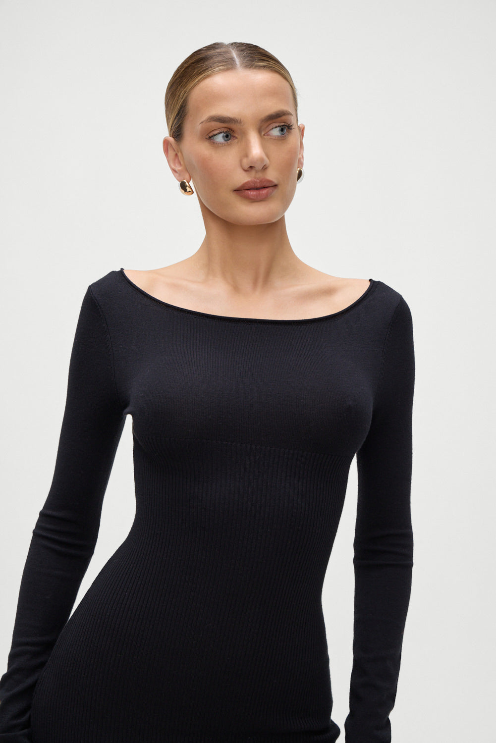 Frankies Bikinis - Luca Knit Mini Dress - Black Frankies Bikinis - Luca Knit Mini Dress - Black
