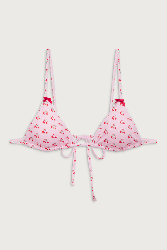 Product-Hover--Lumia Triangle Bralette Bikini Top - Baby Berry
