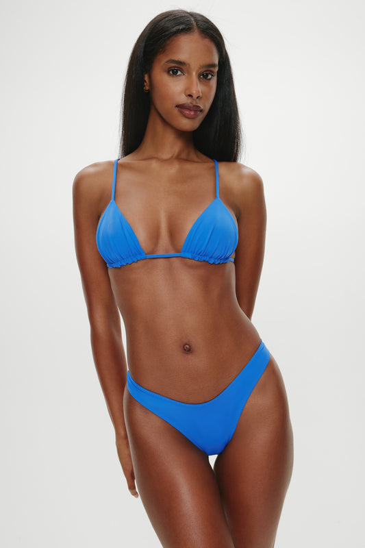 Product-Hover--Lumia Skimpy Triangle Bikini Top - Lake Blue