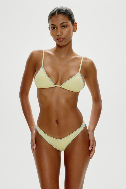 Product-Hover--Lumia Triangle Bikini Top - Honeycomb