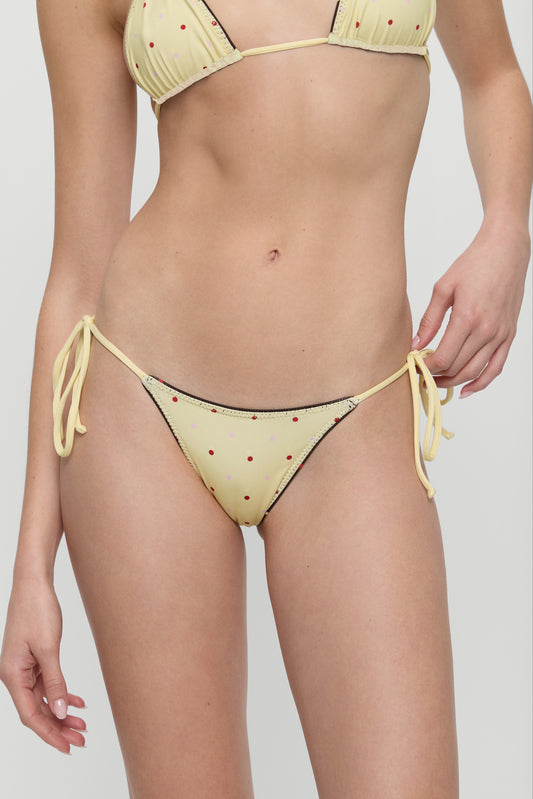 Product-Hover--Mackenzie Cheeky String Bikini Bottom - Honey Bug