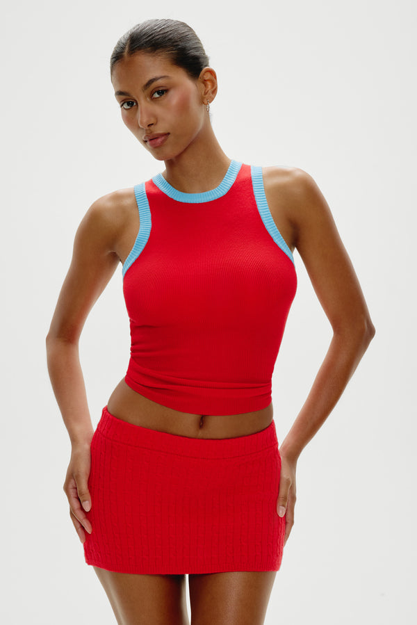 Marialla mini skort -  cherry