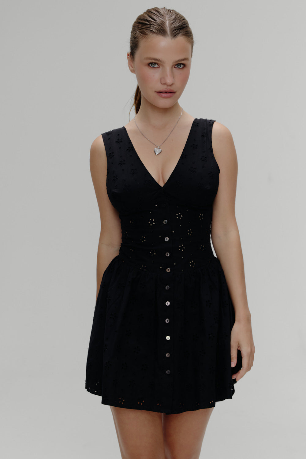 Marley Cotton Eyelet Mini Dress  Eclipse