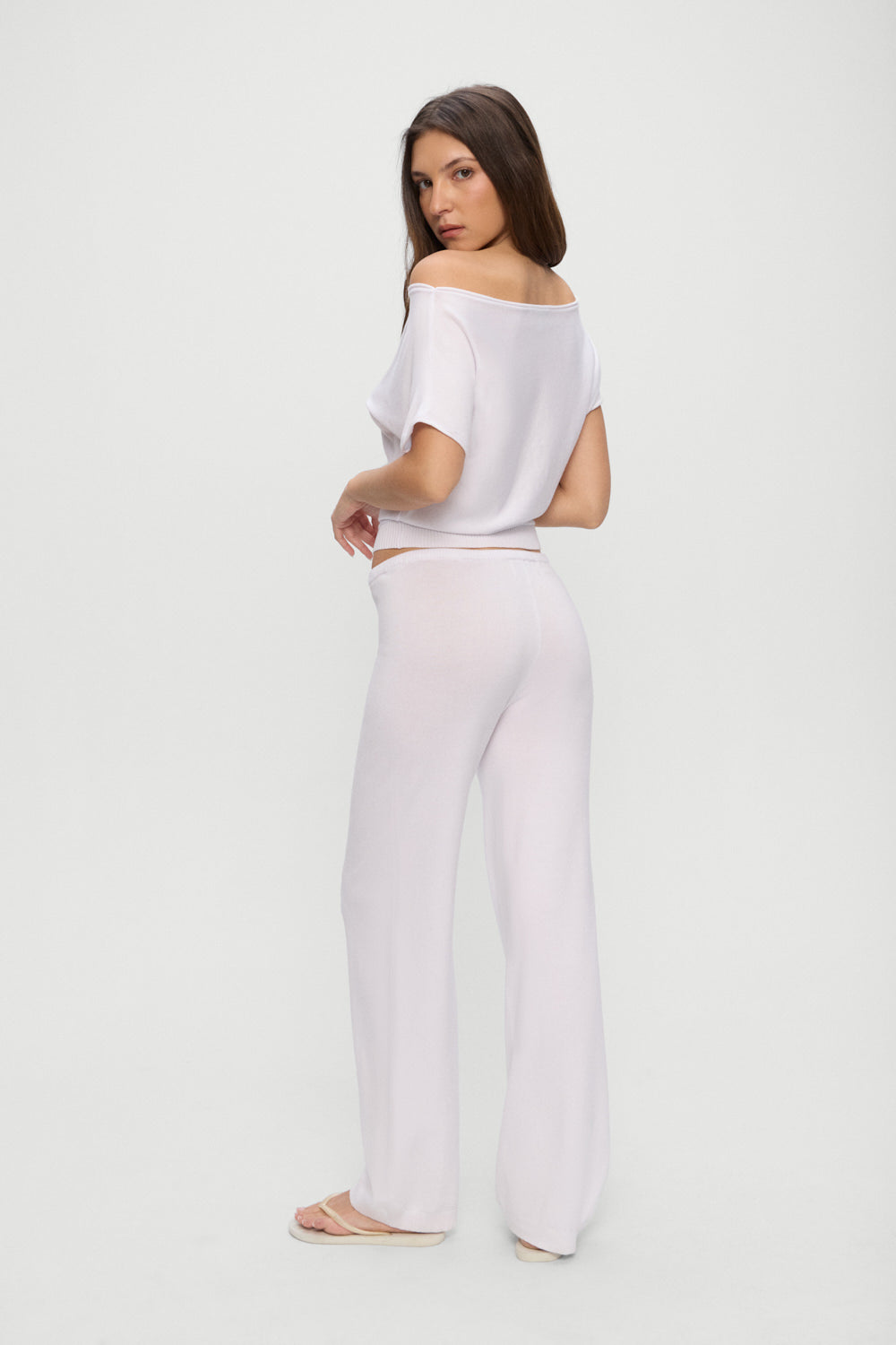Mellow Knit Pants  White