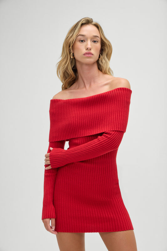 Product--Midnight Knit Dress Heartstrings