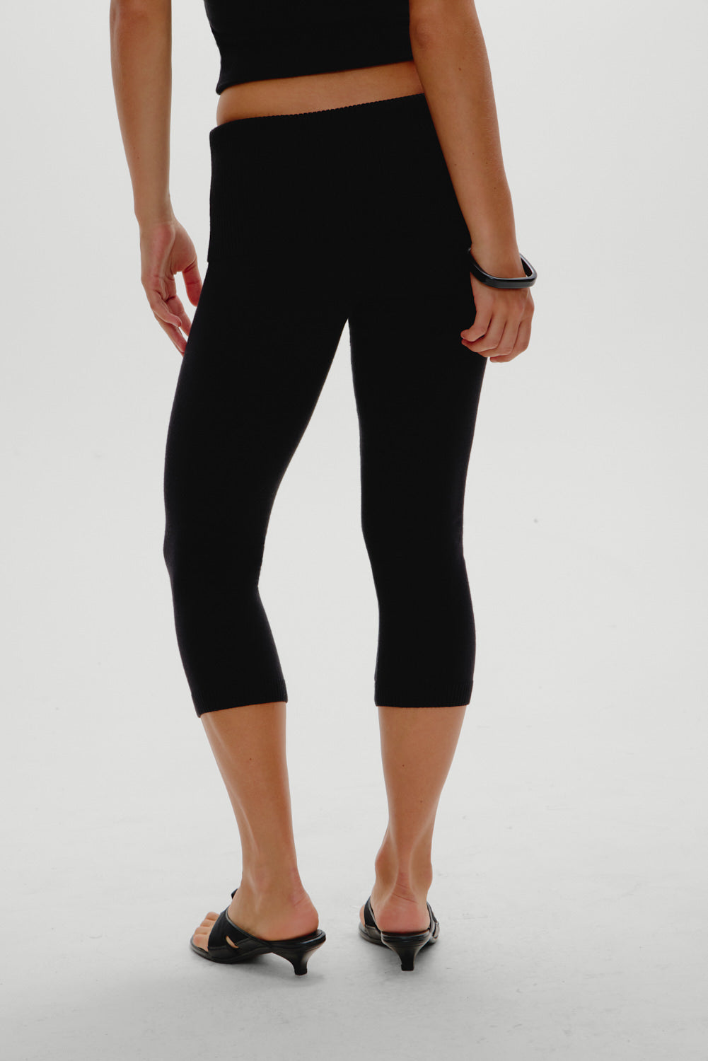 Milo Knit Capri Pants  Black