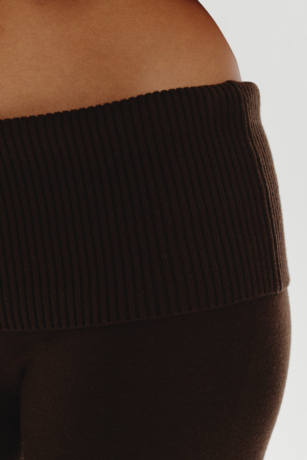 Milo Knit Capri Pants  Chocolate Brown