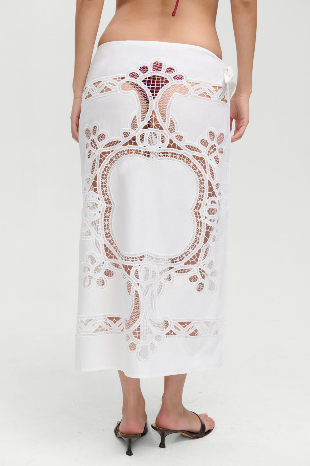 Monaco Cotton Sarong  Optic White