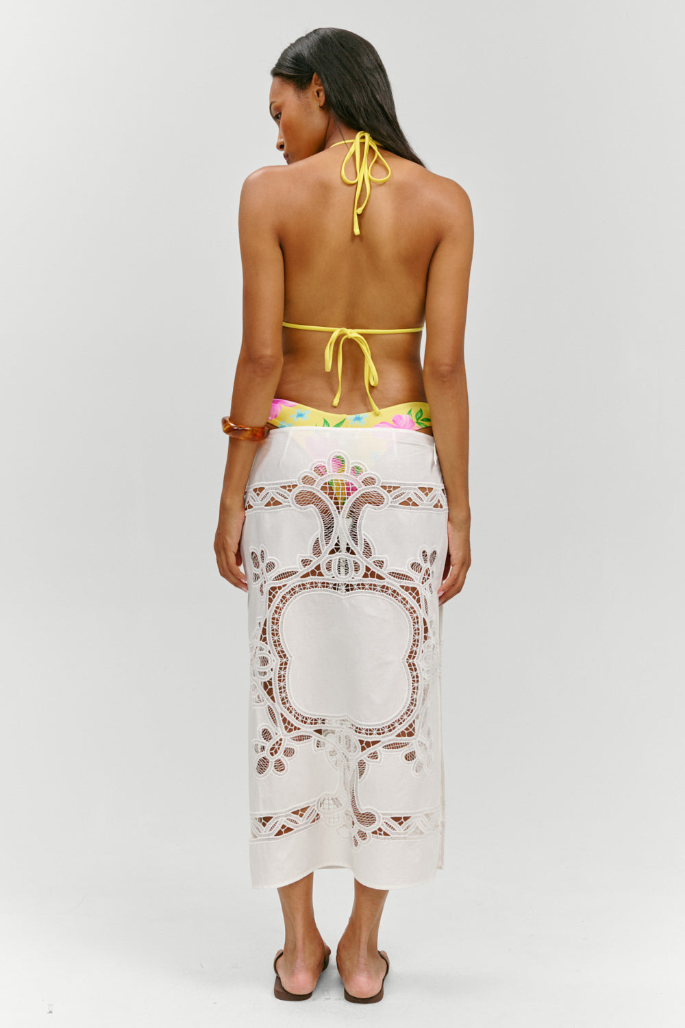 Monaco Cotton Sarong  Optic White