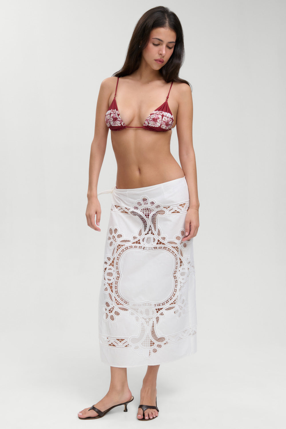Monaco Cotton Sarong  Optic White