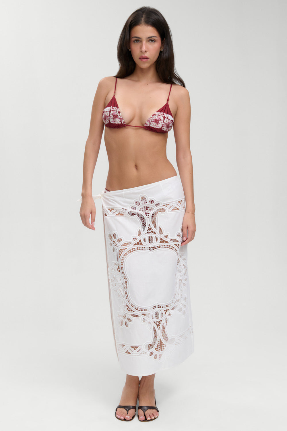 Monaco Cotton Sarong  Optic White