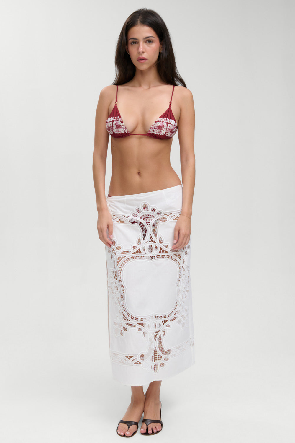 Monaco Cotton Sarong  Optic White