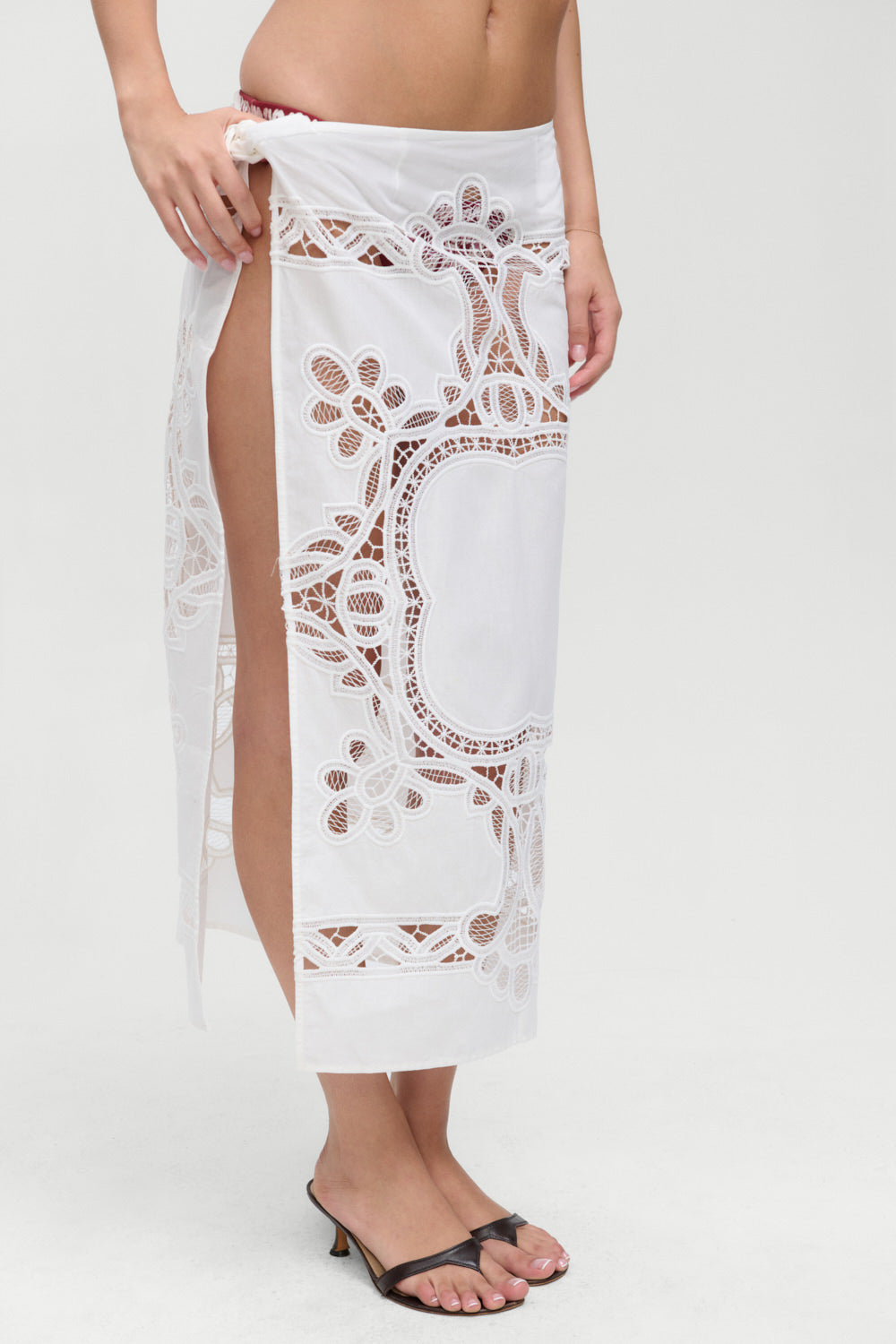 Monaco Cotton Sarong  Optic White