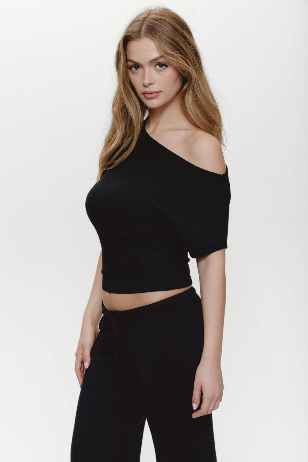 Montecito Boat Neck Knit Shirt  Black