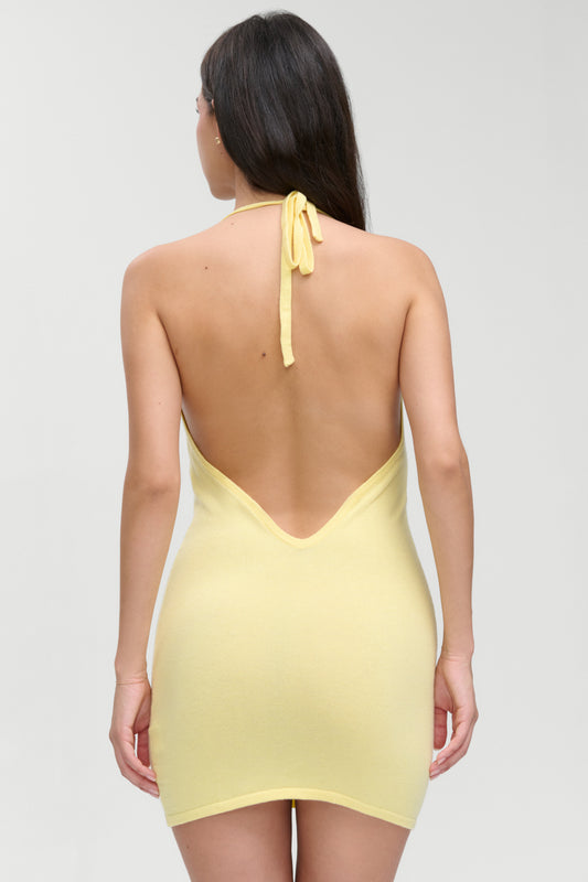 Product-Hover--Moon Cloud Knit Mini Dress - Buttercream