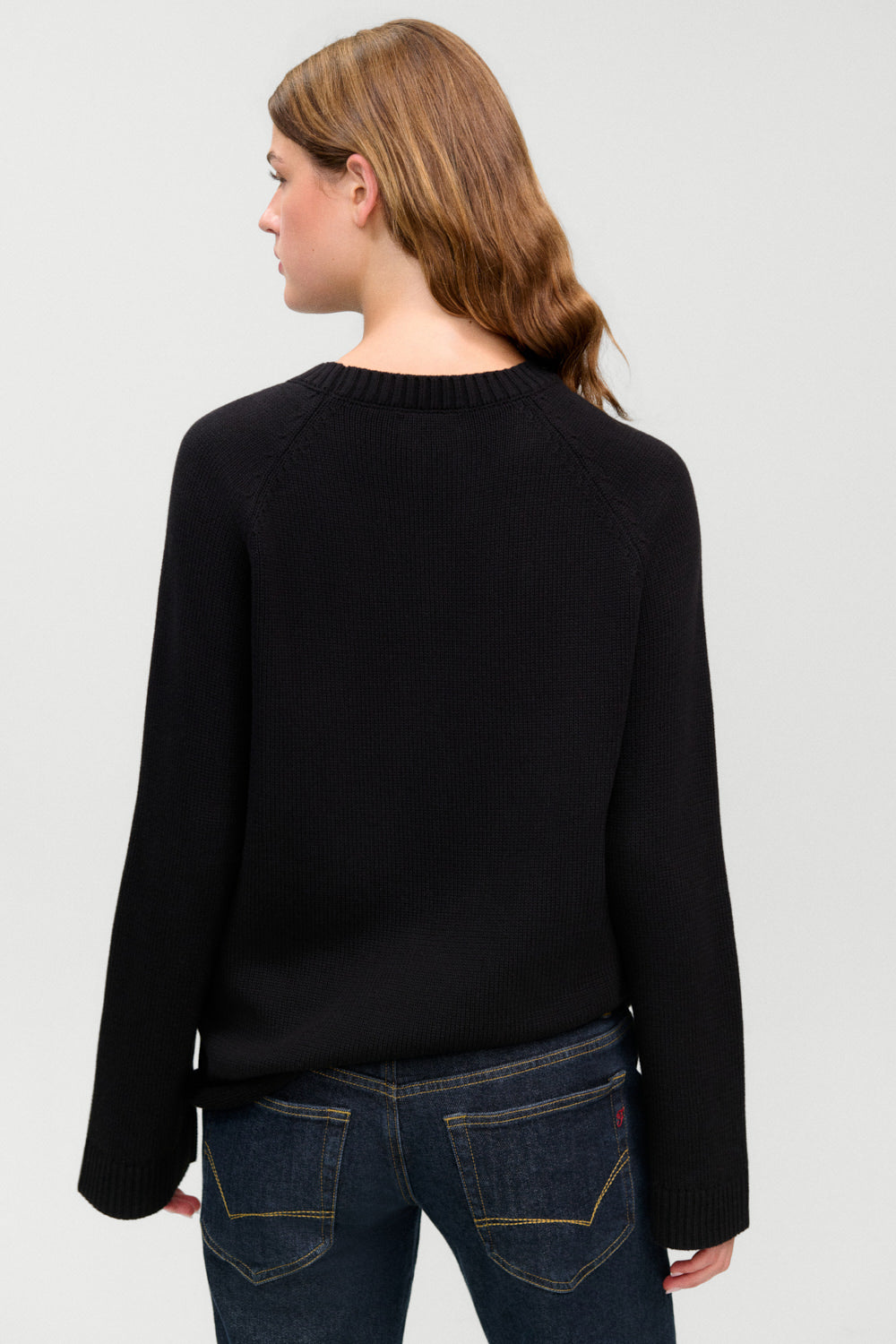 Morning Pages Cotton Oversized Sweater  Black