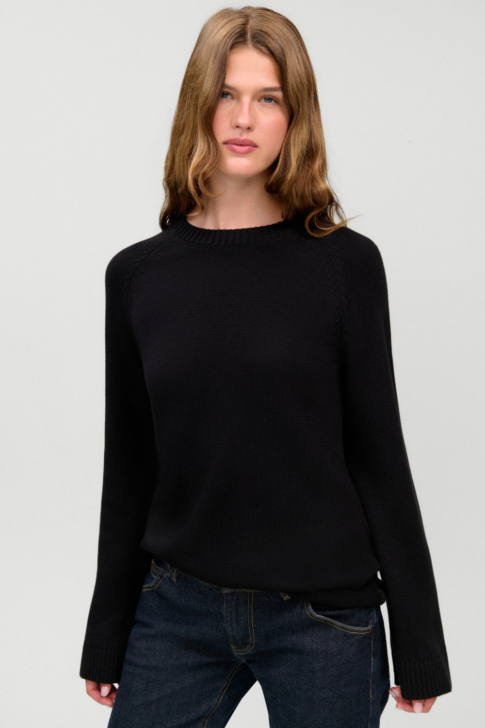 Morning Pages Cotton Oversized Sweater  Black