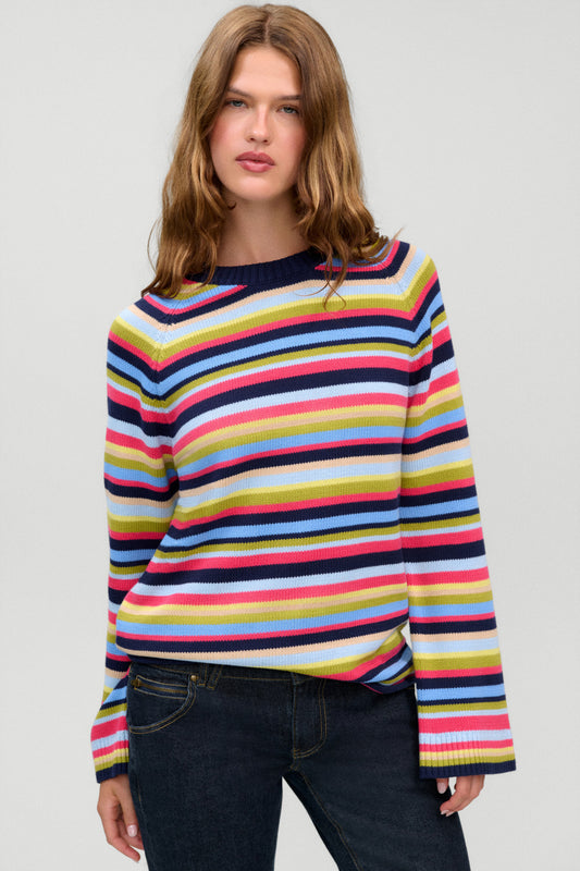 Product-Hover--Morning Pages Cotton Oversized Sweater - Retro Rainbow