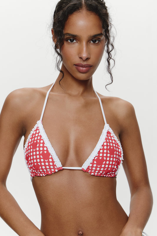 Product-Hover--Nick Triangle Halter Bikini Top - Cupid