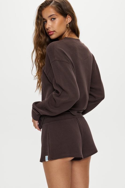 Product-Hover--Noah Thermal Long Sleeve Shirt - Walnut