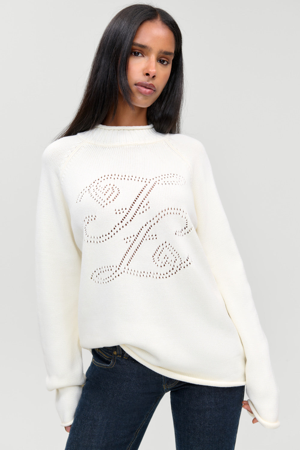 Noelle Cotton Knit Turtleneck  Cozy in FB