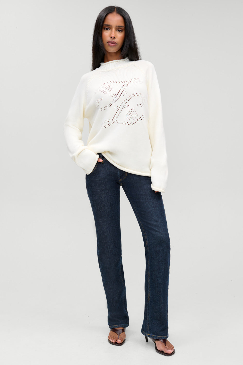 Noelle Cotton Knit Turtleneck  Cozy in FB