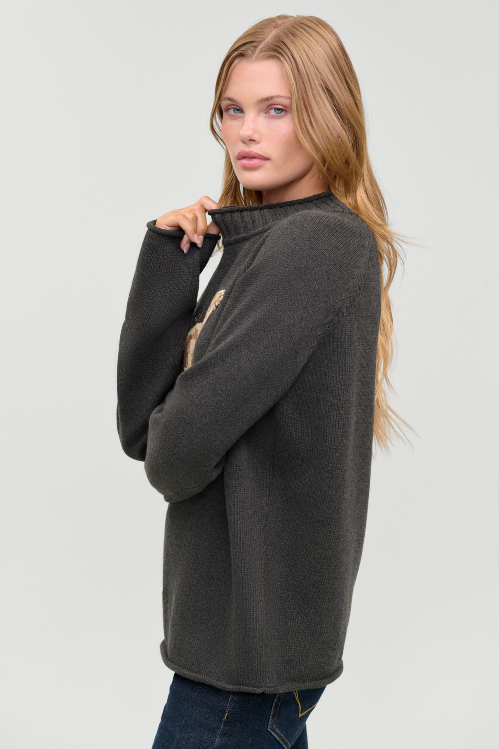 Noelle Cotton Knit Turtleneck  Honey at Play