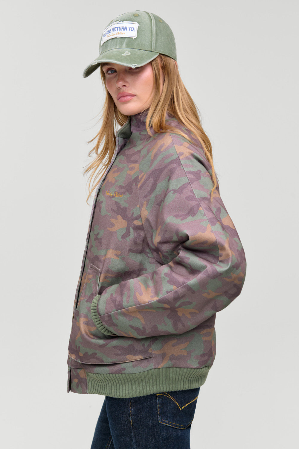Parker Oversized Bomber Jacket  Classic Camo