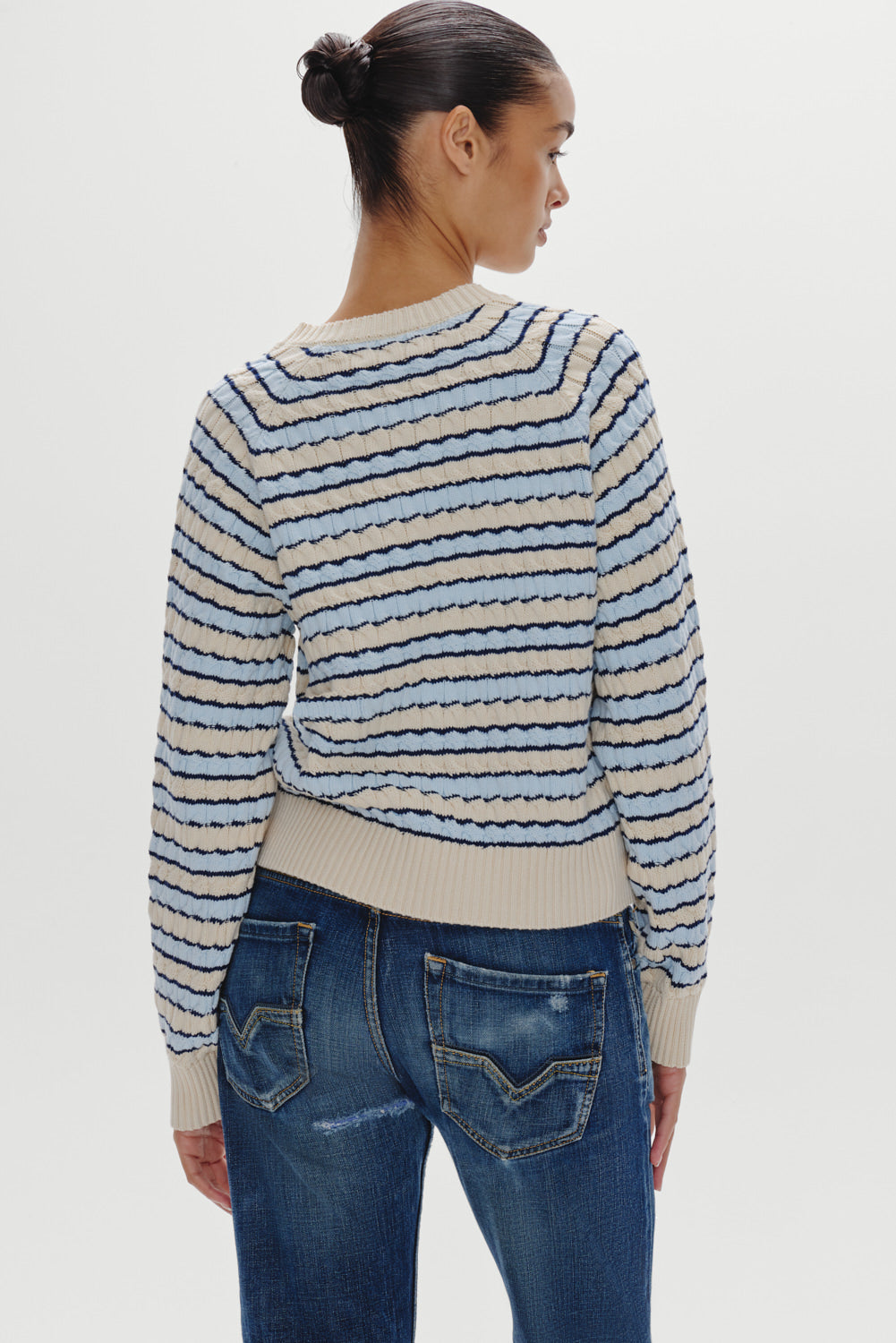 Piper Cotton Knit Sweater  Lighthouse