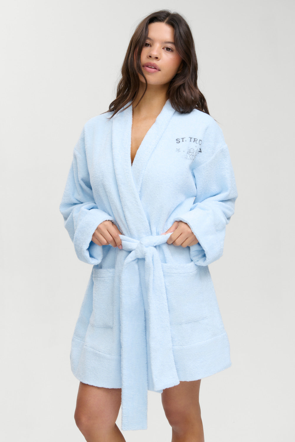 Poolside Terry Robe  French Riviera