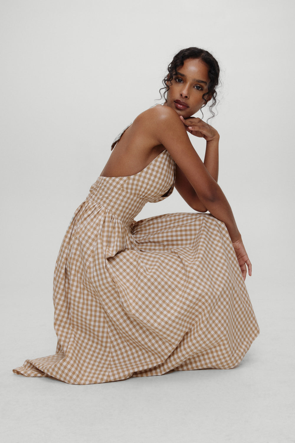x BELLA HADID Prairie Midi Dress - Rodeo Gingham x BELLA HADID Prairie Midi Dress - Rodeo Gingham