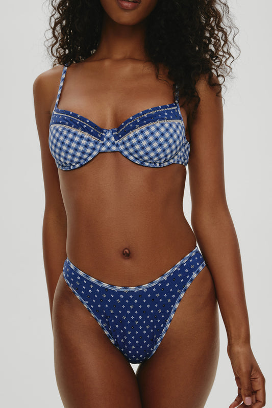 Product--Presley High Waisted Bikini Bottom - Starry Night