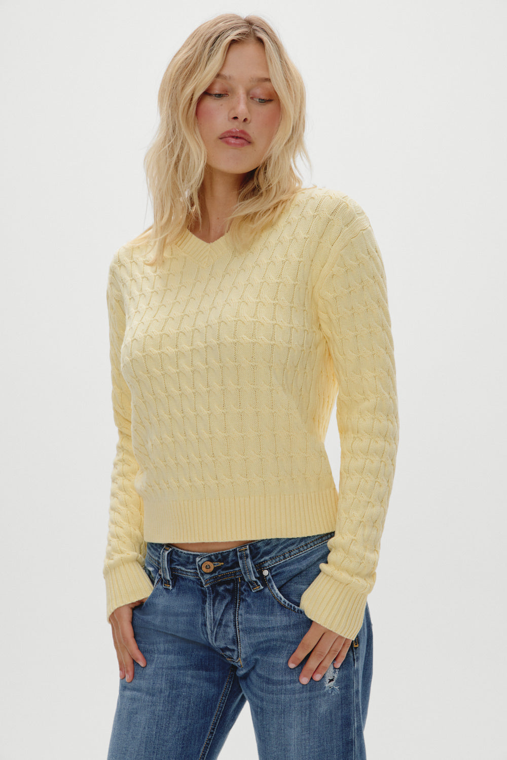 Prince Cable Knit Sweater  Vanilla Sugar