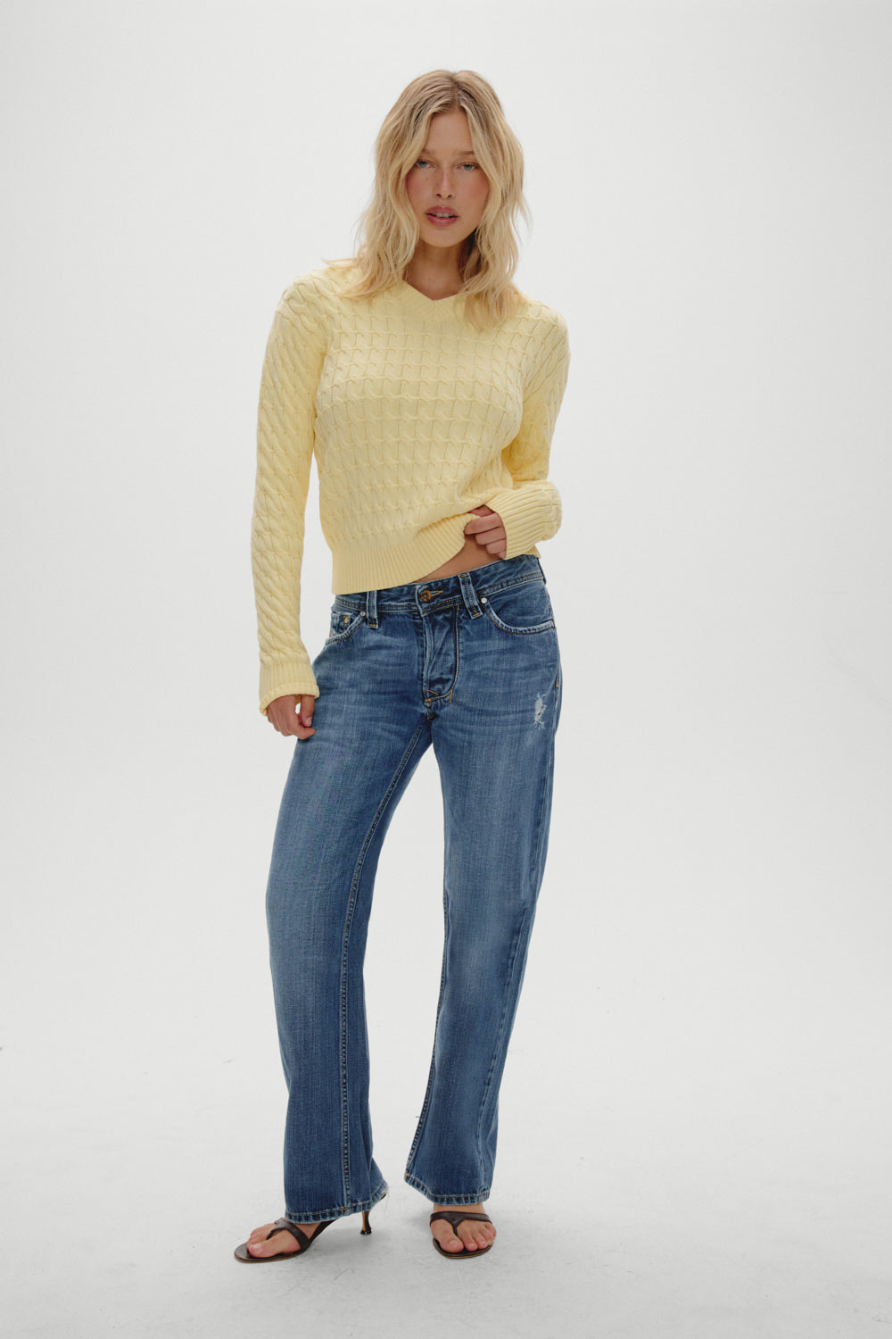 Prince Cable Knit Sweater  Vanilla Sugar