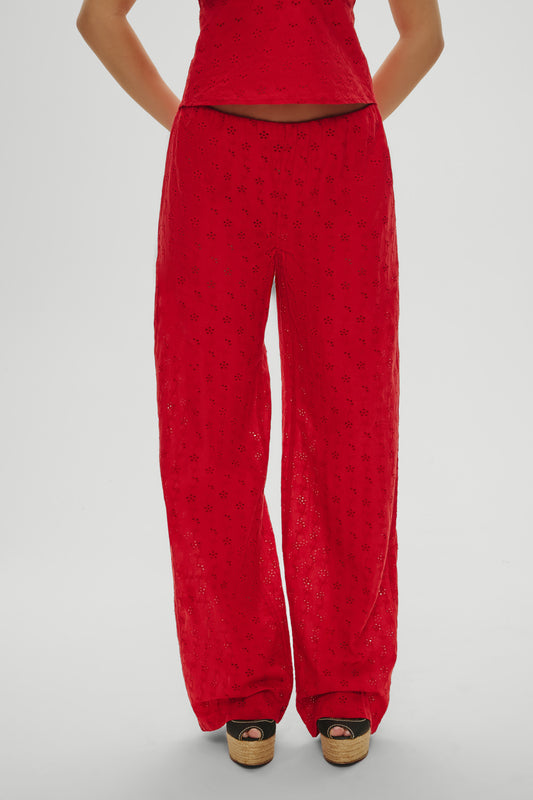 Product-Hover--Princess Eyelet Pants - Red Rose
