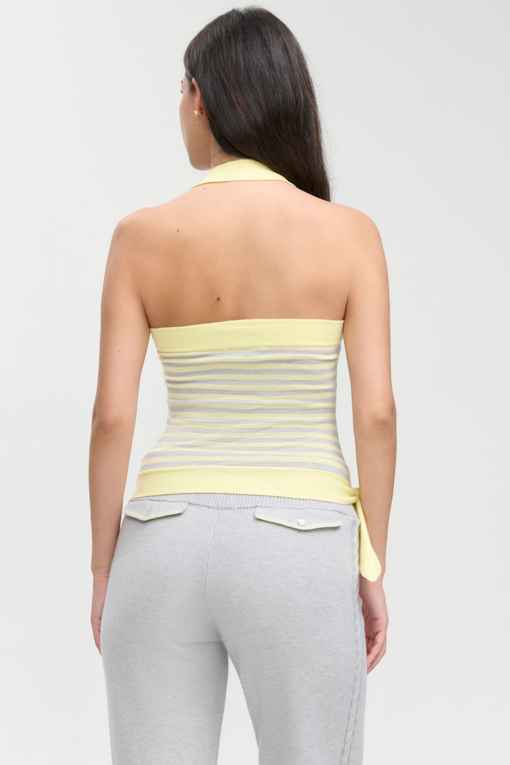 Quinn Knit Halter Top  Echo Stripe