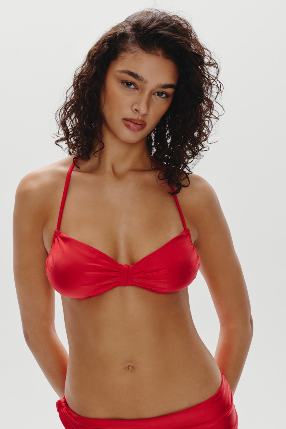 Reece Satin Halter Bikini Top  Lovebird
