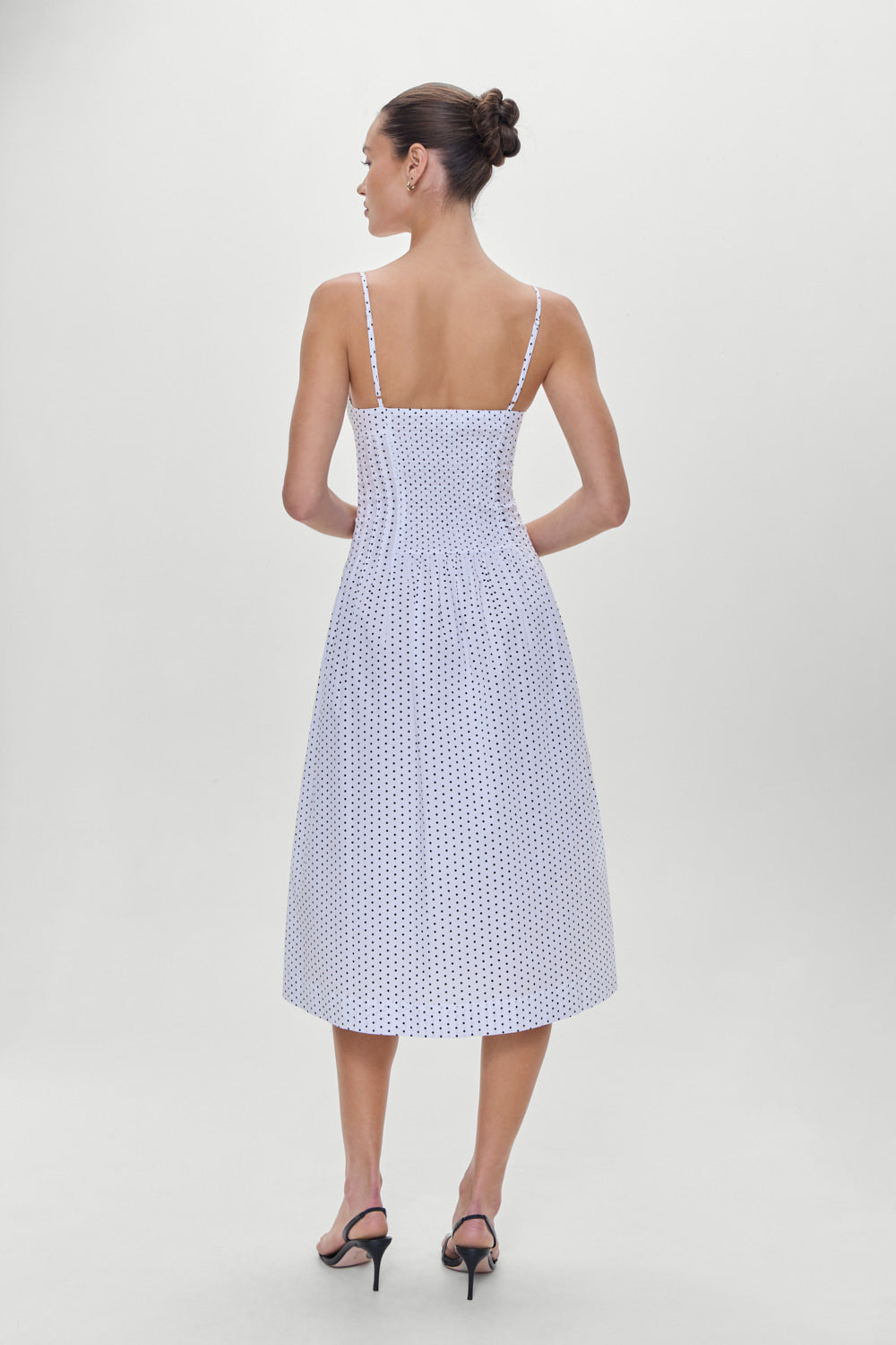 Reign Polka Dot Maxi Dress  White Polka Dot