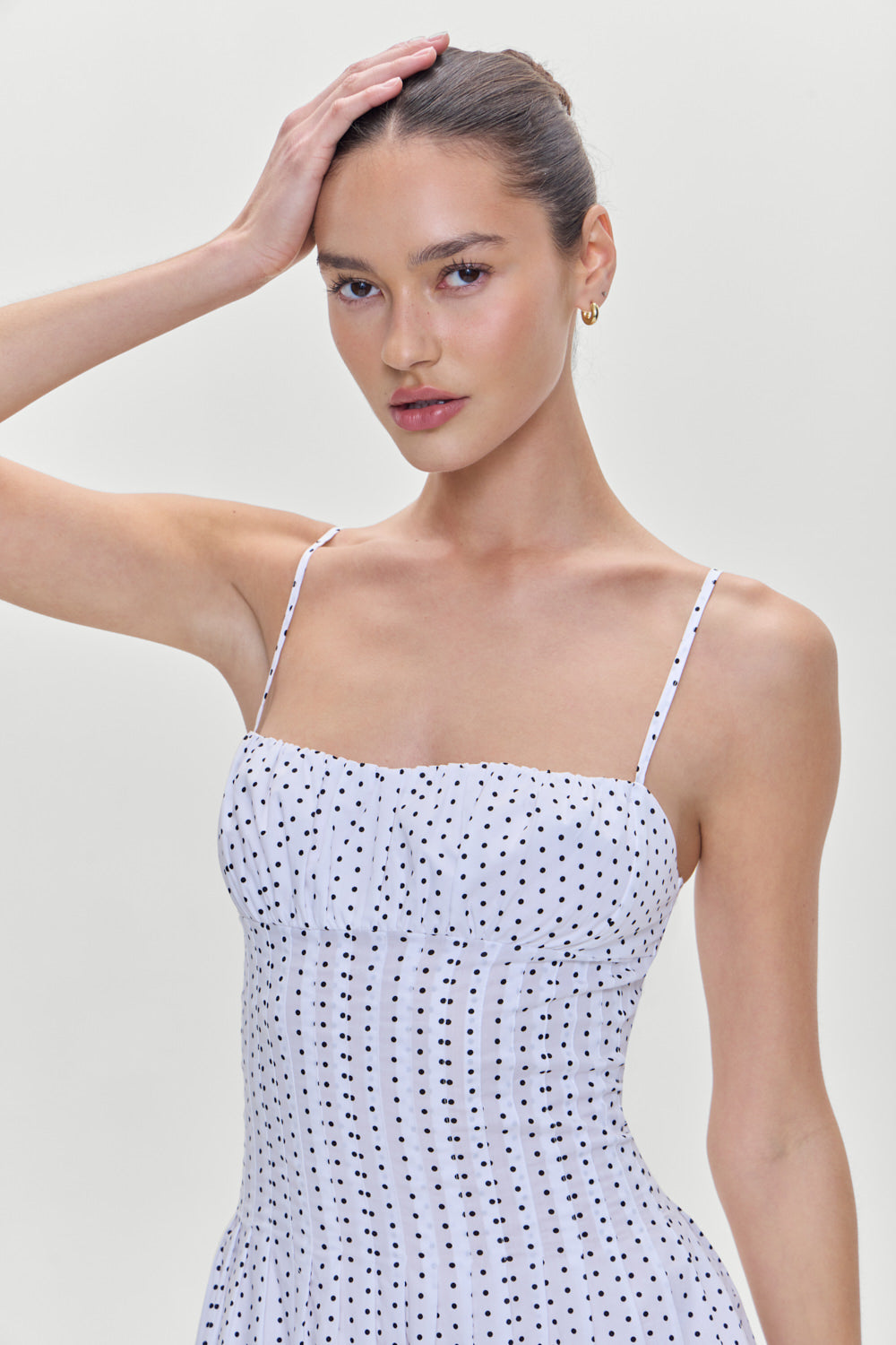 Reign Polka Dot Maxi Dress - White Polka Dot Reign Polka Dot Maxi Dress - White Polka Dot